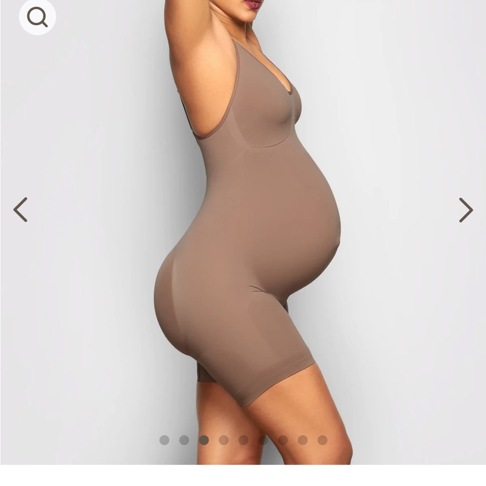 SKIMS Maternity Shapewear Bodysuit in Taupe - Picture 2 of 6